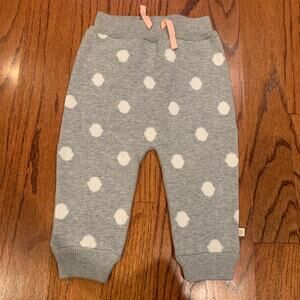 Rosie Pope Polka Dot Cotton Sweat Pants | Gray White | 24 Months